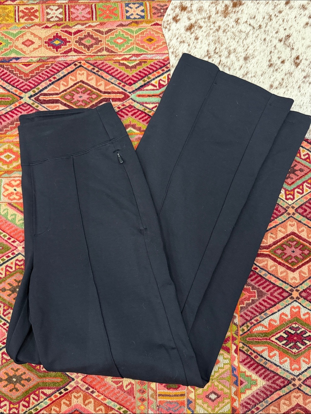 Athleta Black Wide-Leg Trousers - Picture 1 of 4
